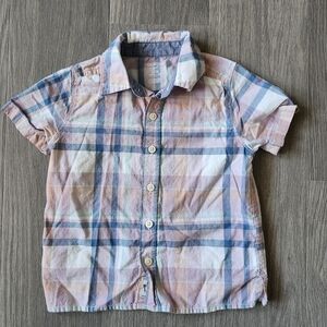 OshKosh B'gosh Pastel Plaid Button Down Shirt